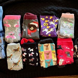 Colorful Patterned Women's Socks Set